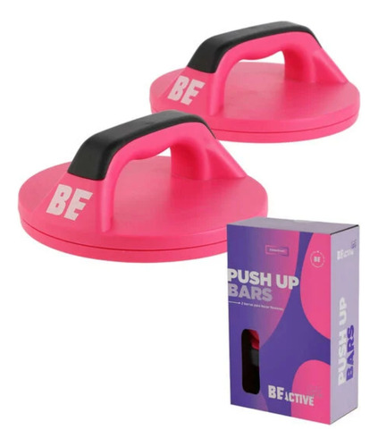 Push Up Beactive Rosa 2 Barras Para Hacer Flexiones