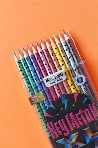 Imagen 5 de 7 de Lapices Metalizados Mooving Hey Metal Xl X 12 Colores