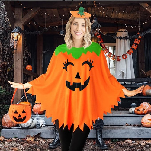 3 Pcs Juego Disfraz Calabaza De Halloween Para Mujer,