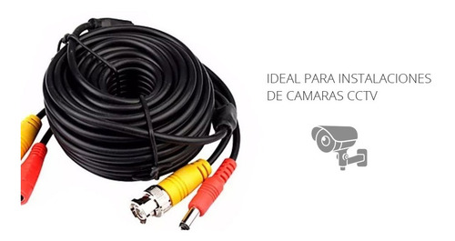 Imagen 3 de 5 de Cable Armado 20m Para Camaras Seguridad Analogicas