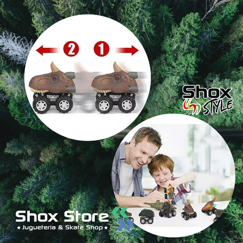 Combo X5 Autos Dinosaurio Friccion Juguete Infantil