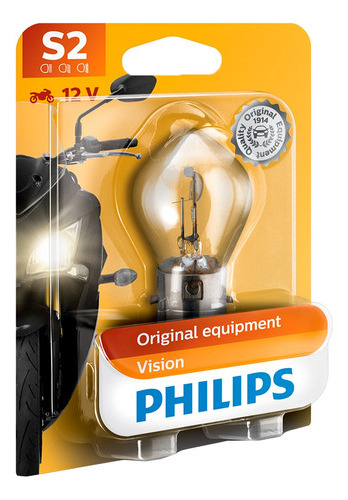 Ampolleta De Moto Visión S2 De 12v Y 35/35w Philips