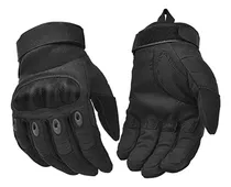 Comprar Guantes Tácticos Para Motocicletas De Dedo Completo, Negro