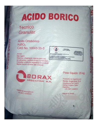 Fertilizante Acido Bórico Alta Pureza 99,9% X 25 Kg Calidad!