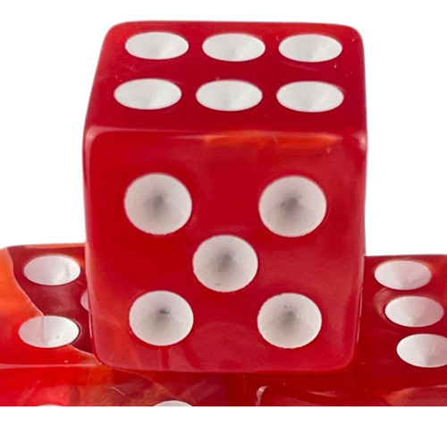 6 Juego De Dados De Varios Lados Juguetes Con Bolsa Rojo