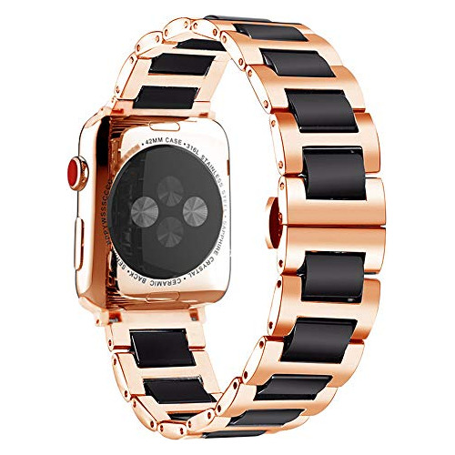 Compatible Iwatch Manzana 44mm Banda De 42 Mm De Rosa C...