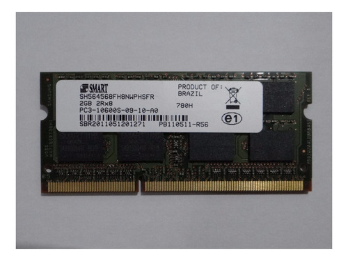 Memoria Ddr3 Smart 2gb 2rx8 Pc3 10600s 1333mhz (Usado)