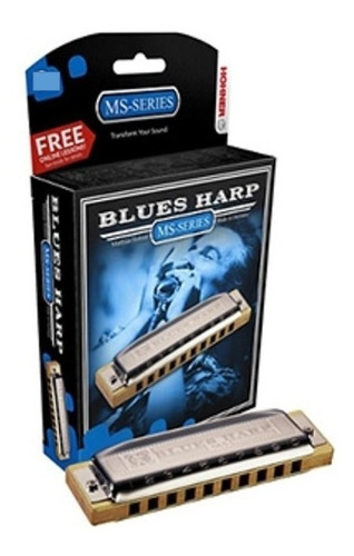 Armónica Si-mayor  Blues Harp , Plateada Hohner    M533126x