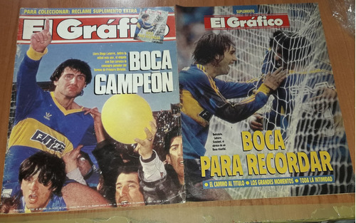 Revista El Grafico N°3742 Boca Campeon Con Suplemento