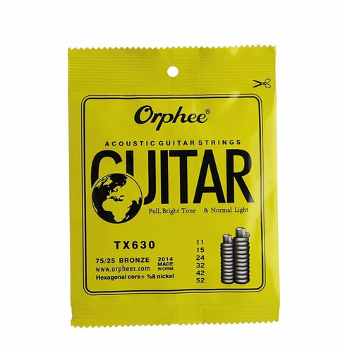 Encordado Bronce Guitarra Acustica Electroacustica .11