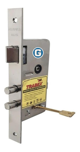 Imagen 3 de 10 de Cerradura De Puerta Trabex 6625 Exterior Seguridad 2 Llaves