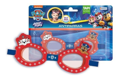 Antiparras Para Pileta Paw Patrol Aqua Pups Marshall Chase Color Azul/rojo