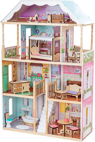 Kidkraft 65956 Casa De Muñecas De Madera Charlotte Para Muñe