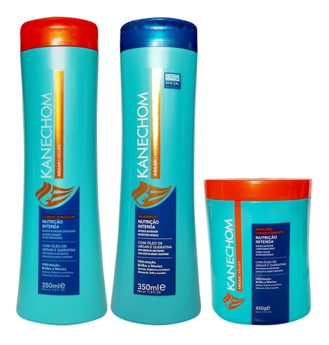 Kanechom Shampoo + Acondicionador + Tratamiento Sin Sal Arga