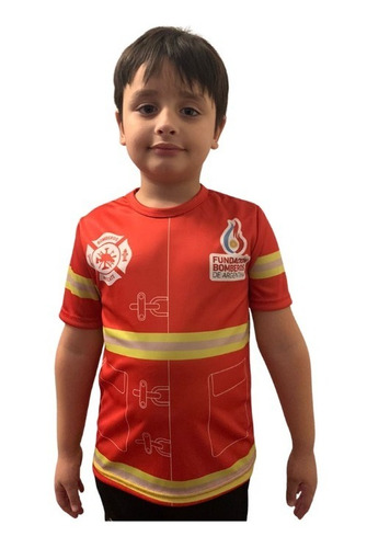 Remeras Niños Y Niñas  Chaquetón Pequeños Bomberos 