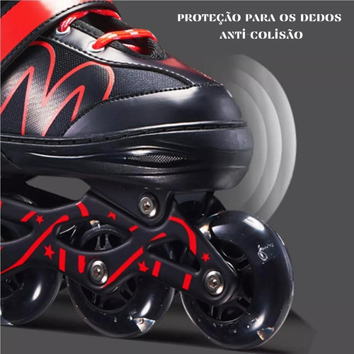 Patins In-line Roller 4 Rodas Regulável