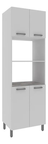 Mueble De Cocina Para Horno Y Microondas Blanco Tecnomobili