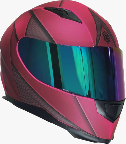 Imagen 2 de 7 de Casco Para Moto Cerrado Kov Novak Blade Rosa/ Gris
