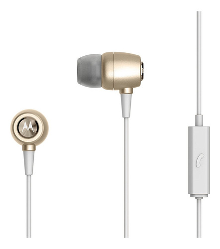 Audífono Sh009 Gd Earbuds Manos Libres Inear Dorado Motorola