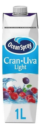 6 Pzas Bebida Ocean Spray Light Arándano Y Uva 1 L