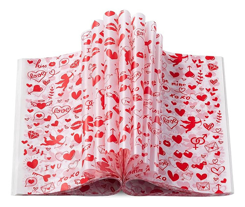 100 Piezas Papel Encerado Para El Dia San Valentin Para Alim