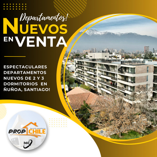 En Venta Departamentos De 3d, Ñuñoa, Santiago.