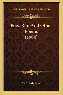 Libro Poe's Run And Other Poems (1904) - Sykes, Mccready