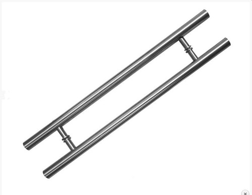 Imagen 8 de 8 de Manija Puerta Vidrio De Enfrentar Acero Inoxidable 59,5cm