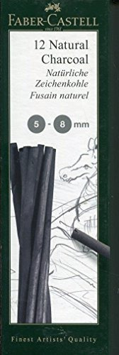 Faber Castell Pitt 5  8 mm Naturales Sticks De Carbón (pack