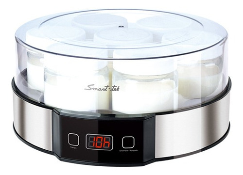 Imagen 3 de 9 de Yogurtera Smart Tek Digital 7 Porciones 180 Ml Griego Ym750