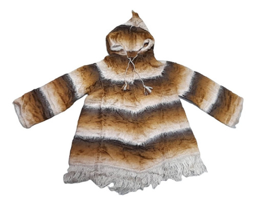 Imagen 1 de 4 de Poncho Lana Alpaca Pullover Abrigado Artesanal Niños T 14