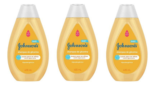 Kit Johnson 3 Shampoo 400ml Tradicional Glicerina