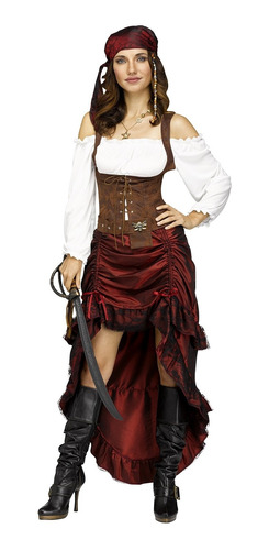 Disfraz De Princesa Pirata, Para Mujer, Talla Small-