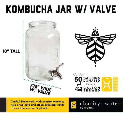 Craft A Brew - Tarro De Kombucha Con Válvula Dispensadora .