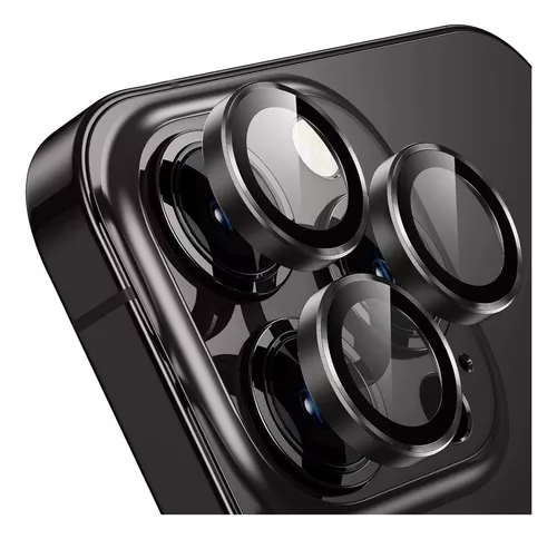 Protector de lente de cámara compatible con iPhone 15 Pro/iPhone 15 Pro  Max, protector de lente de cámara de vidrio templado 9H, protector de  anillo
