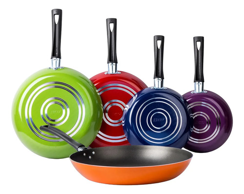 Juego de Sartenes Ekco de Aluminio Antiadherente Multicolor 5 piezas