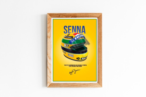 Cuadro Casco Ayrton Senna Formula 1 F1- Madrid Deco