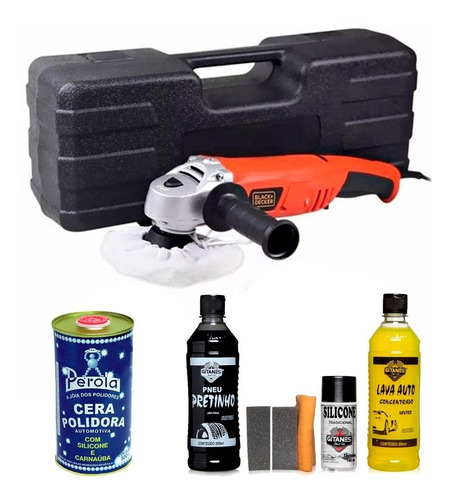 Imagem 1 de 5 de Kit Polimento Automotivo Máquina De Polir Carros Automóveis