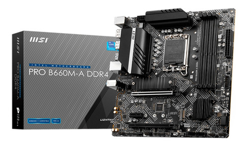 Tarjeta Madre Msi Pro B660m-a Ddr4 Intel 1700 Micro Atx