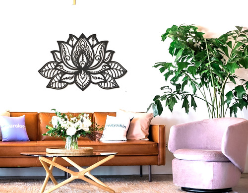 Mandala Flor De Lotus Parede Vazado 98x65mt Mdf 3mm