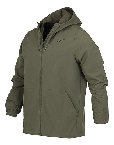 Campera Deportiva Reebok Woven Fz Repelente Al Agua Hombre