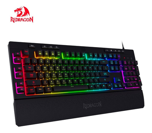 Teclado Gamer Redragon Shiva + Reposa Muñecas 