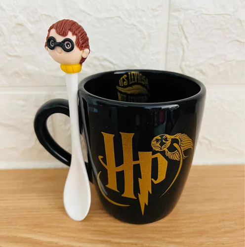 Taza Harry Potter C/cuchara Art Desayuno Cerámica 500ml Hp