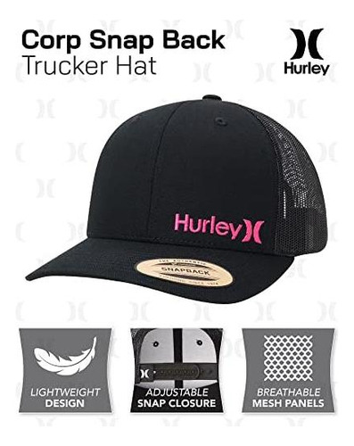 Gorra Hurley Trucker Corp Para Hombre, Espalda Trasera, Cómo