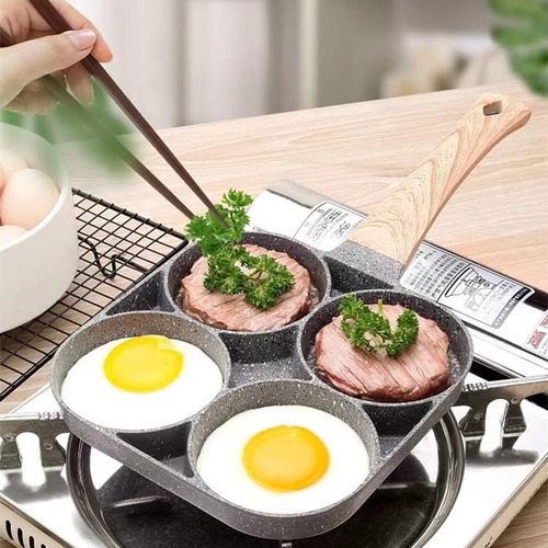 Sartén Antiadherente Para Huevos Estrellados, 4 Espacios