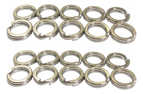 Set 20x Mini Argolla Espiral Llavero Uso Rudo 8mm X 1.6mm