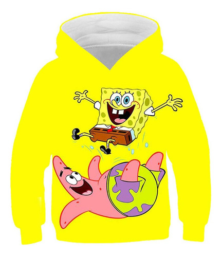 Sudadera Con Capucha De Bob Esponja En 3d Para Niños