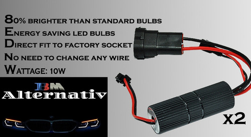 Lámpara Led Ojo De Ángel Bmw S1,3,5 6000k Bco Canbus H8 10w