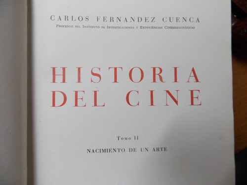 Historia Del Cine Tomo 2 -carlos Fernandez Cuenca