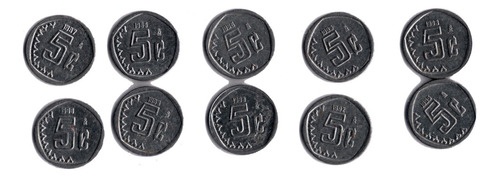 Lote  Monedas 5 Centavos Acero 1992 95 93 Ect